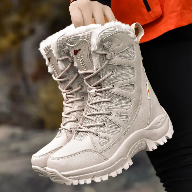Moipheng Winter Boots Women Super Warm Plus Size 36-46 Mid