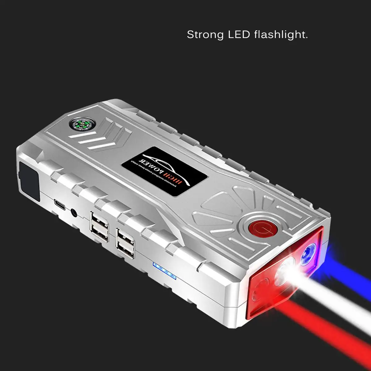 

95600mAh 12V JX33 Smart Clip Car Jump Starter LED Multi-functional Portable Car Power Bank Emergency Start Power
