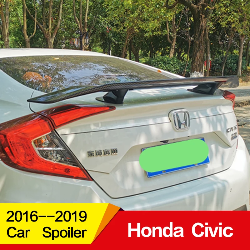 Используется для Honda Civic спойлер 17 18 19 лет заднего крыла переоборудование аксессуары клей без перфорации