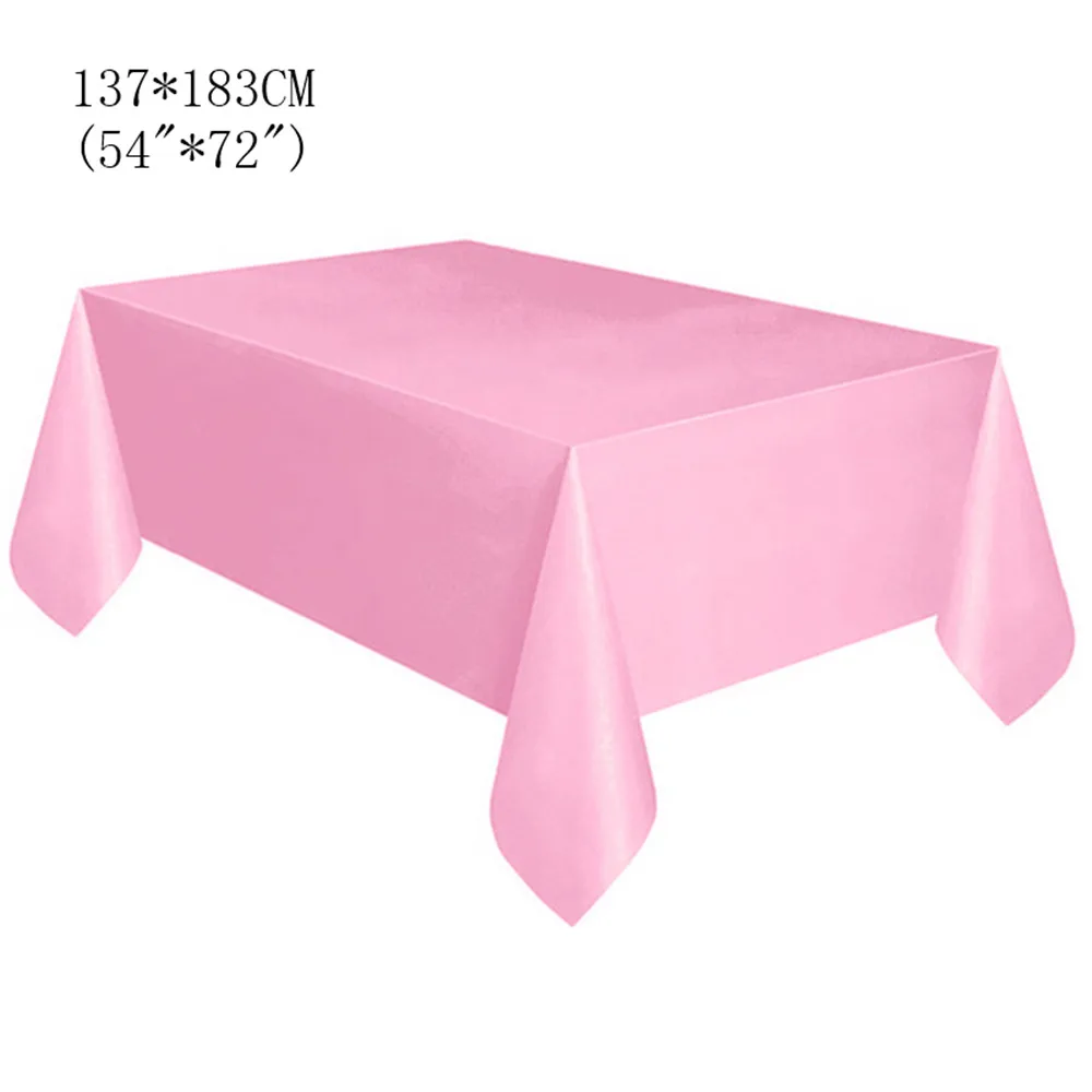 Pink tablecloth Премиум одноразовая пластиковая скатерть для пикника, решетчатая Скатерть для свадьбы, дня рождения, вечеринки, прямоугольная скатерть, салфетки, распродажа - Цвет: Pink tablecloth