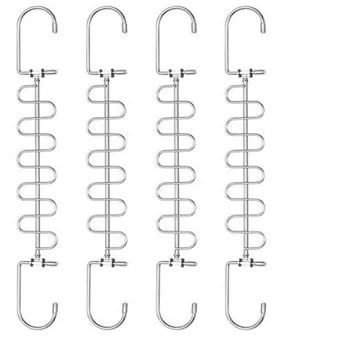 

New Solid Household Magic Cloth Hanger Wonder Space Saving Hangers Closet Organizer 4Pack Storage Rack
