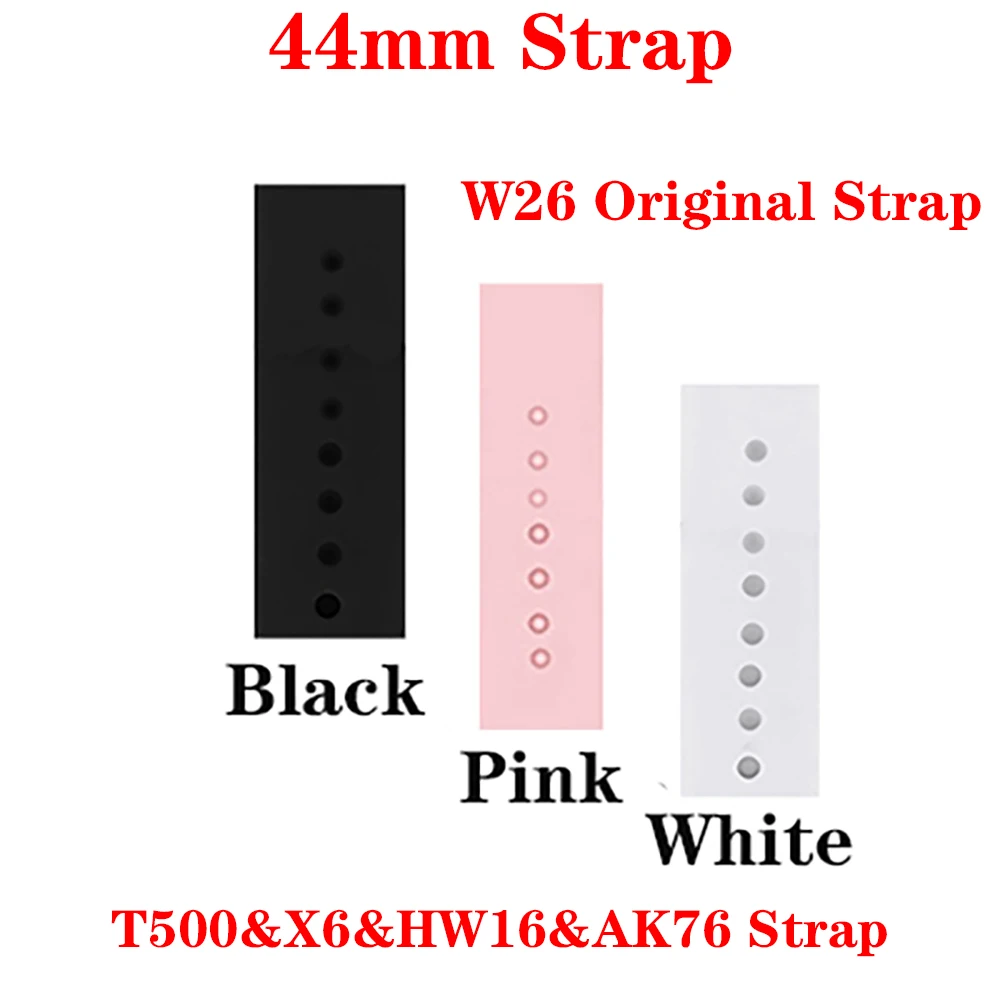 40mm 44mm Silicone Strap For W26 W46 Smart Watch AK76 Bracelet Band Apple Series 6 5 IWO T500 HW16 X6 Wristbands | Электроника