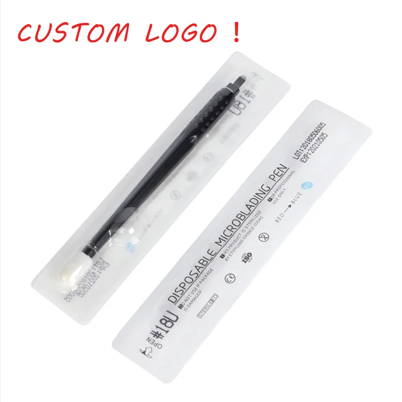 18U 0.15mm Disposable Microblade Pen Permanent make up LaminasTebori Microblading Shape manual Pens Embroidery blade |