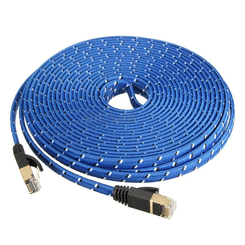

10M RJ45 CAT 7 CAT7 Ethernet Internet LAN Patch Network Flat Cable Cord