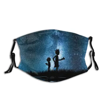 

Rick And Morty Mouth Face Mask Rick And Morty In Space Facial Mask Cool Kawai with 2 Filters for Adult