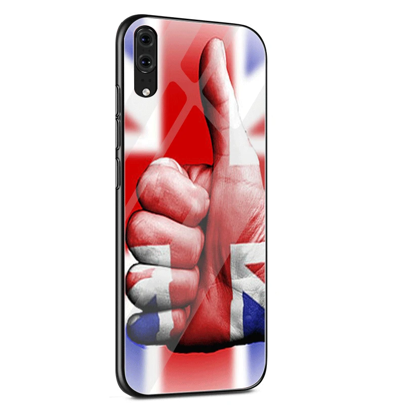 Стеклянный чехол для телефона huawei P30 P10 P20 7A Y6 Y9 P Smart mate 20 Honor 9 10 8X Lite Pro Чехол с британским флагом