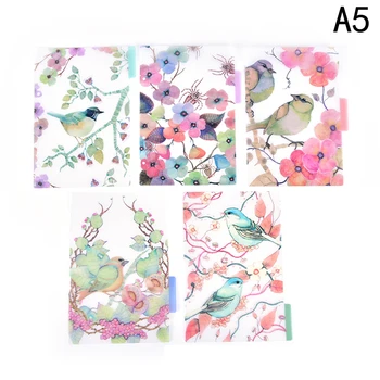 

Bird garden PP board Index Divider Organizer notebook A5&A6 for DIY notebook planner Flower Index Paper Core for Agenda Planner