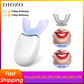 

360 Degree Sonic Electric Toothbrush Automatic Silicone Tooth Brush USB Rechargeable Teeth Cleaner Blue Light Whitening Tooth