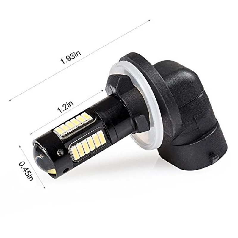 2PC White 30-SMD 4014 880 881 889 H27 LED Replacement Bulbs For Car Fog Lights,car DRL Lamps,12V Car led,yellow/ICE BLUE