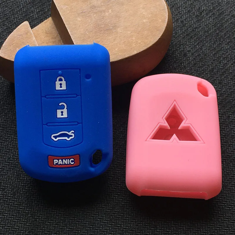 4 кнопки силиконовый для ключа автомобиля fob чехол для Mitsubishi Mirage ASX LANCER 10 outlander colt LANCER Grandis Pajero key