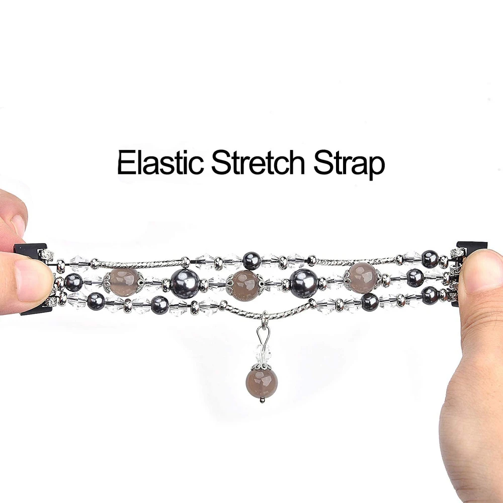 Elegant Fashion Watch Strap with Jewelry Beads Bracelet