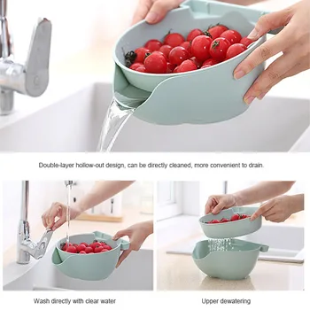

Double Layers Snacks Storage Box Lazy Nut Fruit Plate with Phone Holder C66