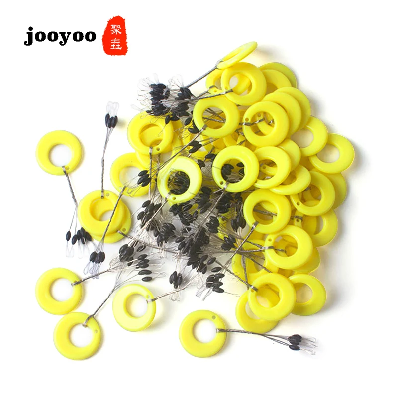 

jooyoo 60PCS 10set Float Rubber Stopper Fishing Floats 5 Size Bobber Oval Bean Space Fishing Line Tackle Equipment Smart Floats