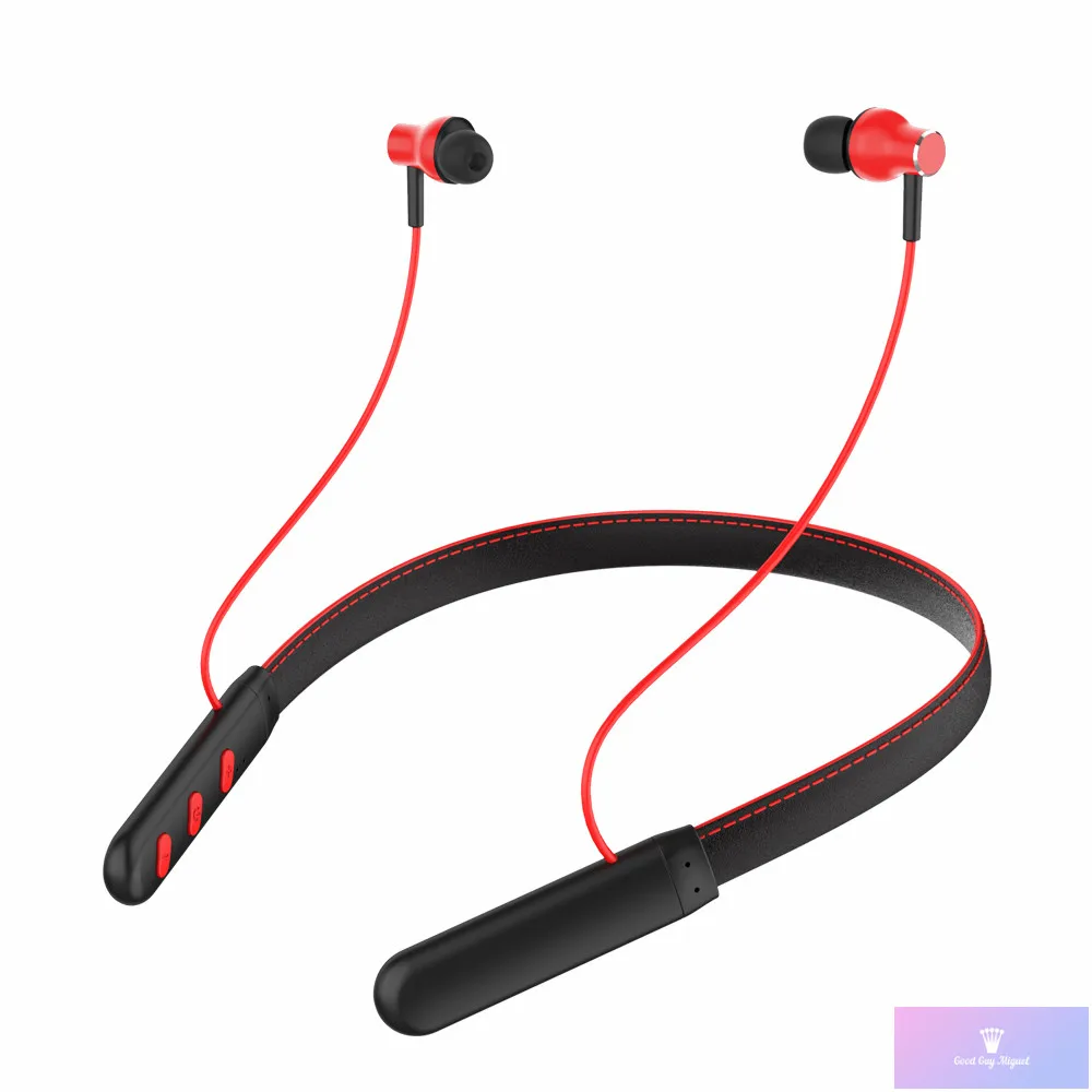 Bluetooth гарнитура с креплением на шею спортивные наушники защитой от пота