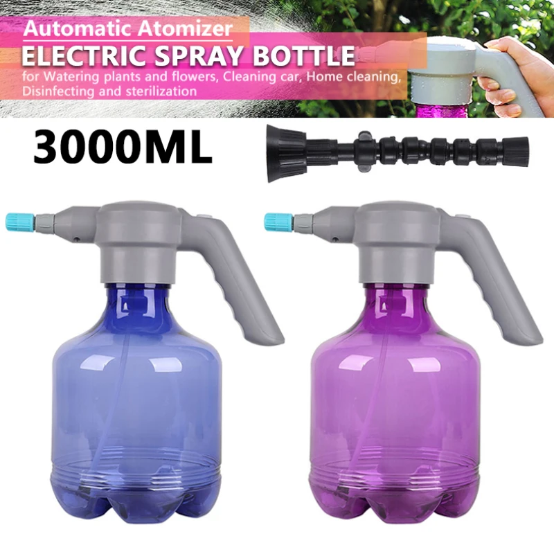 3L Electric Plant Spray Bottle Automatic Watering Fogger USB Electric Sanitizing Sprayer Hand Watering Machine Plant Garden Tool