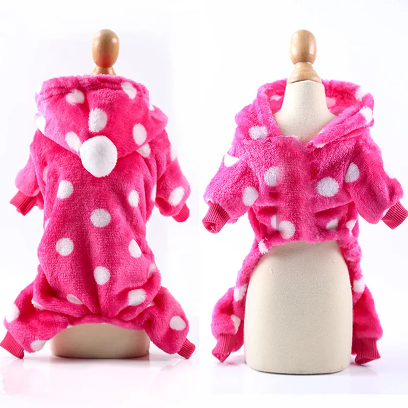 pink dot dog jumpsuit