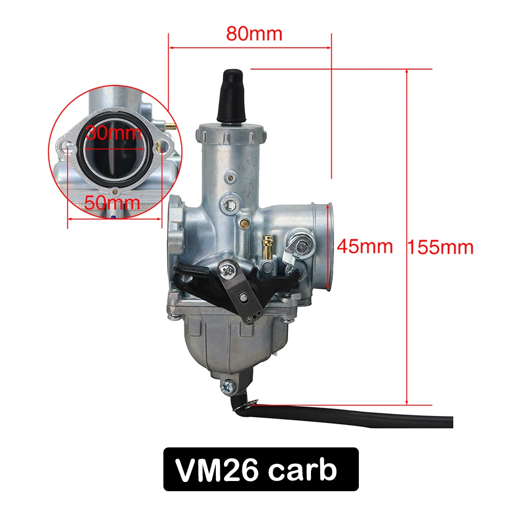 ZSDTRP Mikuni VM16 20 22 26 28 30mm T125 Carburetor 19mm 28mm 30mm 32mm Carb For 110-250cc Dirt Pit Bike ATV Quad Motorcycle ZSDTRP Mikuni VM16 20 22 26 28 30mm T125 Carburetor 19mm 28mm 30mm 32mm Carb For 110-250cc Dirt Pit Bike ATV Quad Motorcycle