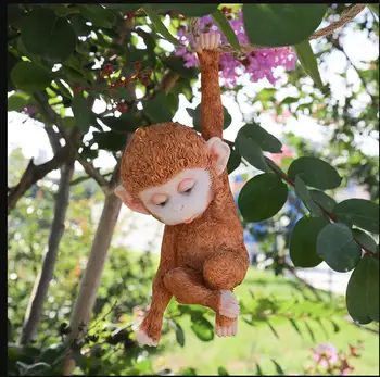 

OUTDOOR GARDENING SIMULATION ANIMAL ORNAMENTS RESIN MONKEY DECORATION CRAFTS COURTYARD GARDEN FLOWER POT FURNISHING VILLA DECOR