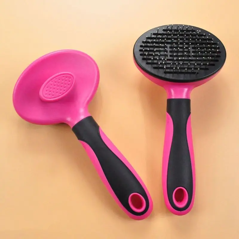 New Type Pet Comb Cat Dog General-purpose Automatic Hair Removal Pets Self-cleaning Combs Thick Open Needle Style 090C