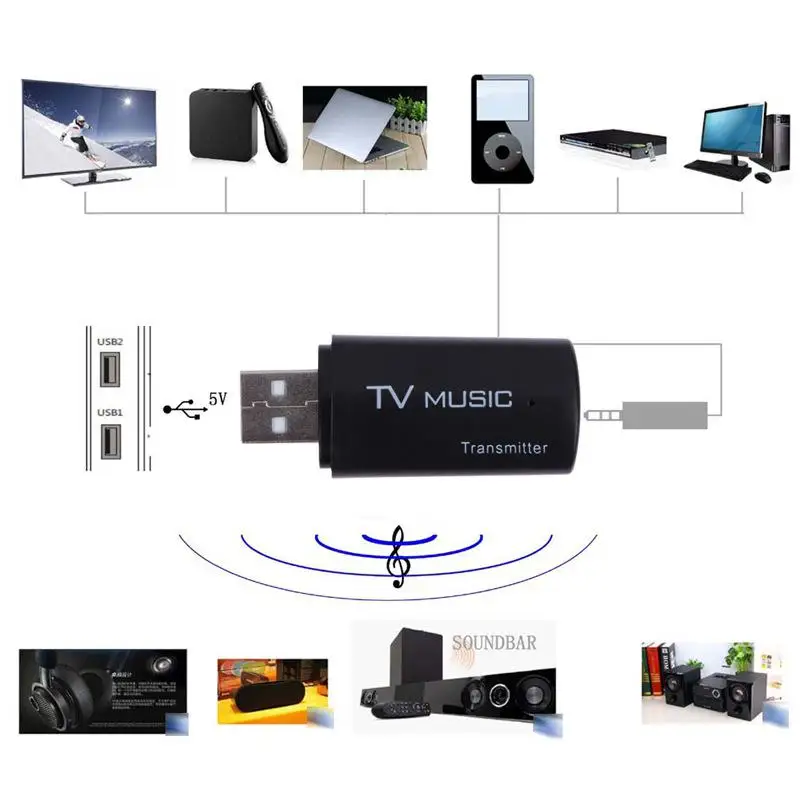 Мини USB Bluetooth адаптер 2,1 беспроводной аудио музыка стерео передачи ключ передатчики для ПК компьютер наушники