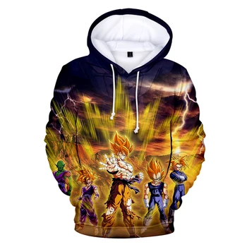 

New 3D Anime Hoodie Dragon Ball Z Pocket Hooded Sweatshirts Poleron Hombre Streetwear Sudadera Dragon Ball Oversozed Boy Clothes