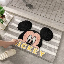 Tapis de sol absorbant floqué Mickey 45x65cm, tapis de jeu pour bébé, salle de bain, chambre à coucher, porte d'entrée, de maison, dessin animé 