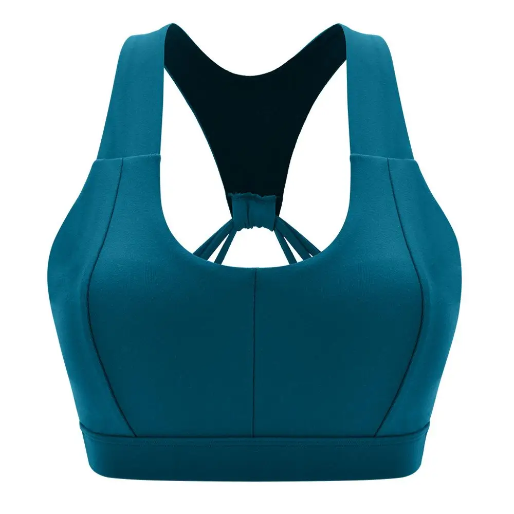 peacock blue Взрывная одежда для йоги в Европе и США, Спортивное нижнее белье с красивой спинкой, осенняя быстросохнущая рубашка, одежда для йоги - Цвет: peacock blue