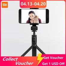 Xiaomi-Tripé dobrável para selfie, monopé, bastão para selfie, vara para fotografar a si mesmo, botão disparador, Bluetooth, com wireless, original para iOS/Android/Xiaomi
