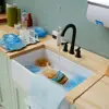 NEW 1/6 Scale Miniature Kitchen Sink Lavatory Wash Basin Faucet for Blyth Barbies Dollhouse Furniture Toys Accessories 1