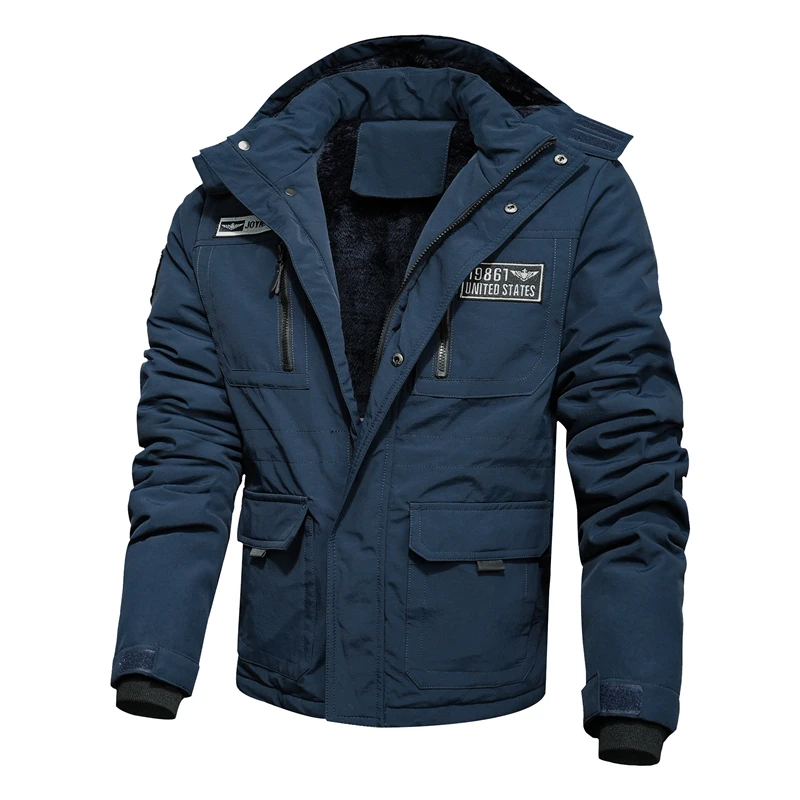 Повседневная куртка Для мужчин теплые куртки Jaqueta Masculina Chaquetas Hombre мех Для мужчин s армейские ветровки, 6XL пальто куртки