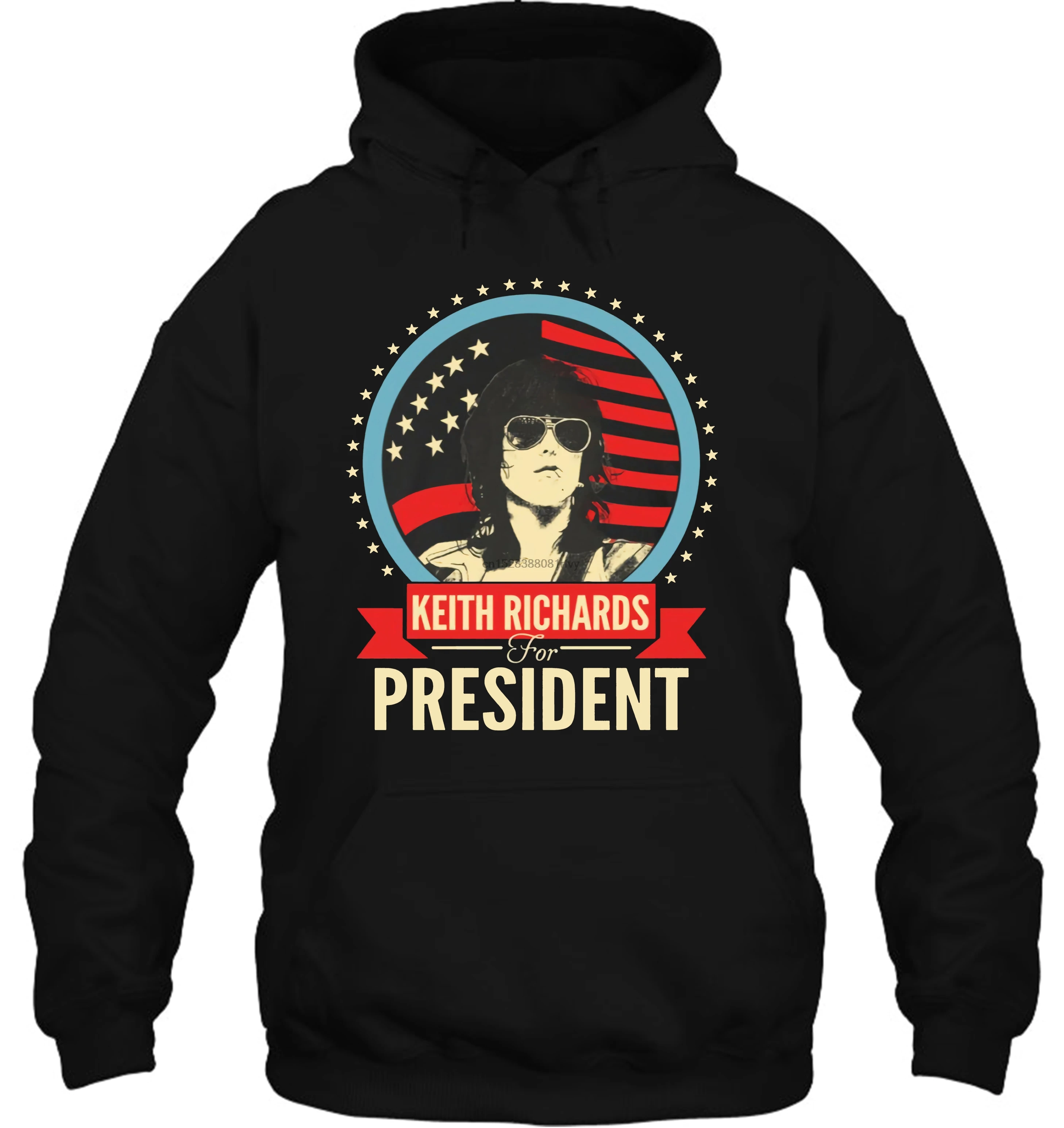 Мужская толстовка, новинка, популярная, Кит Richards, для President Music, черная, Размеры S 3XL, женская уличная одежда