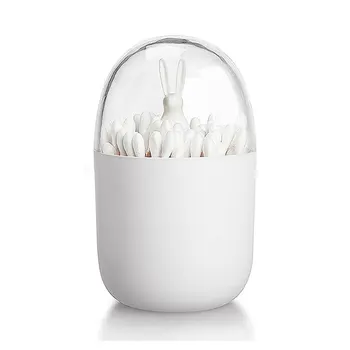 

Cotton Swab Holder, Small Q-tips Toothpicks Storage Organizer (Rabbit)