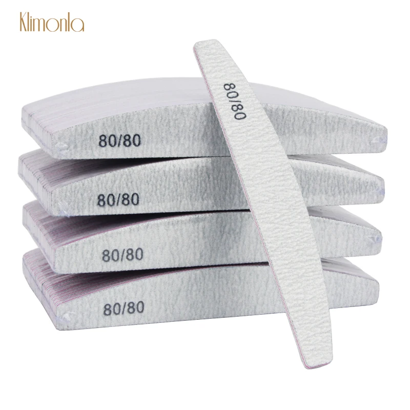 Lima Per Unghie Grigia 100,/80 Grana Professionale Per Unghie Acriliche Lime A Ongle Double Side Nails Pedicure Tools