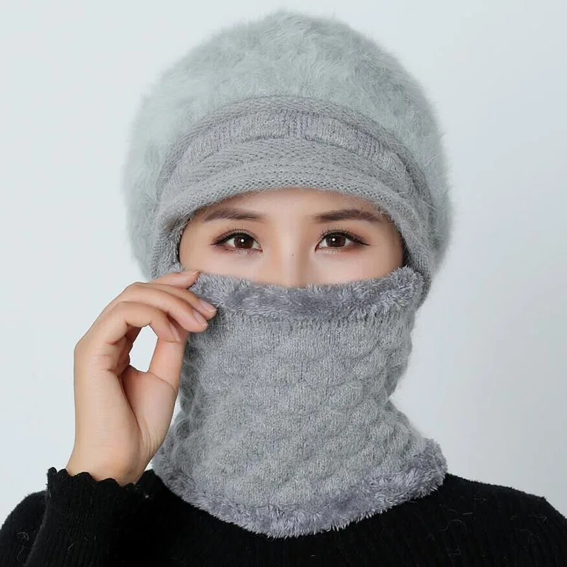 Skullies Beanies женский шарф зимние трикотажные изделия шапки для женщин Женская шерстяная круглая шапочка Балаклава однотонная маска шапка шапочка шапка для мамы