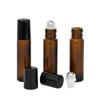 

24Pcs 10ml Empty Travel Stainless Steel Ball Roller Bottles Storage Container New