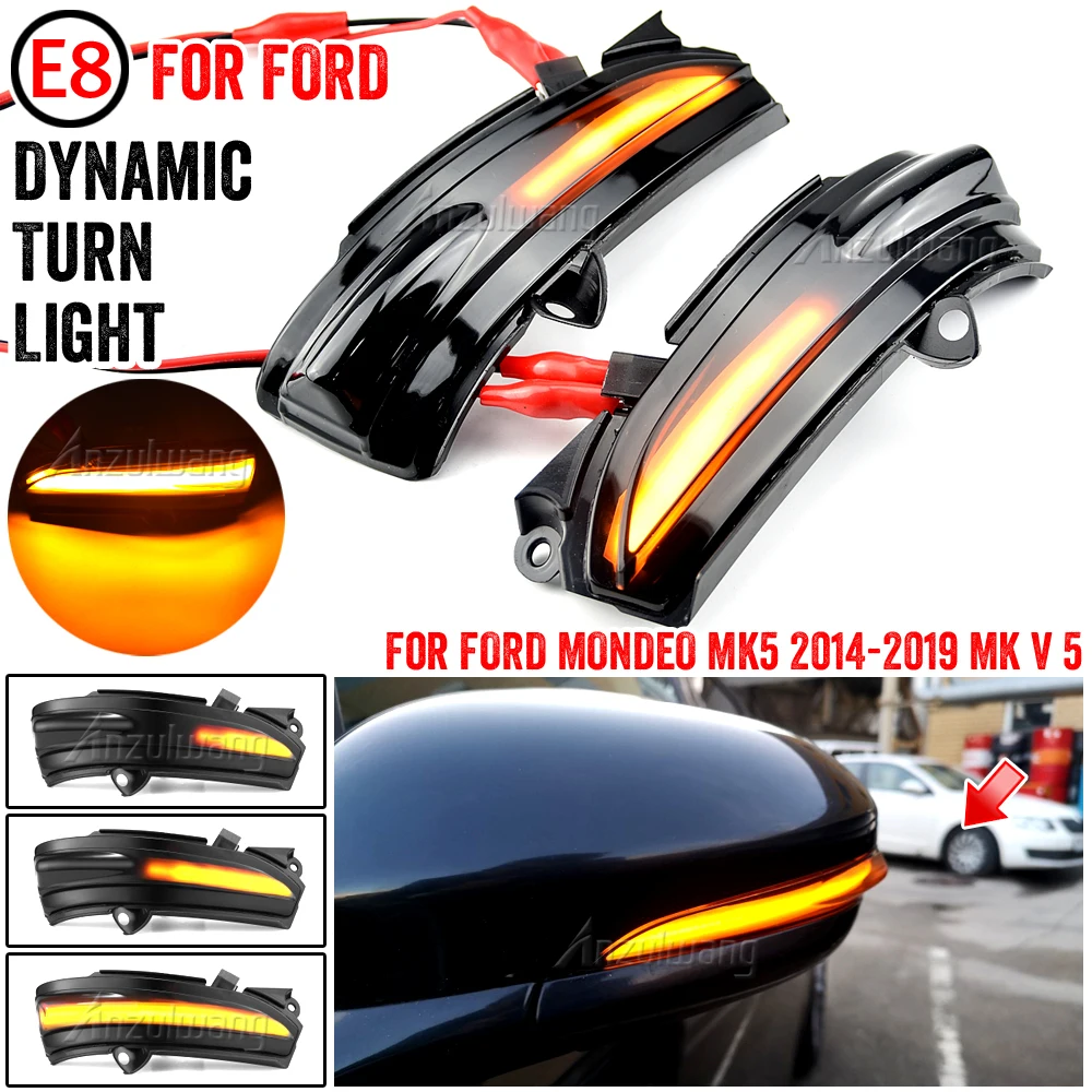 Dynamic Blinker For FORD MONDEO MK5 2014 2019 MK V 5 LED Turn Signal