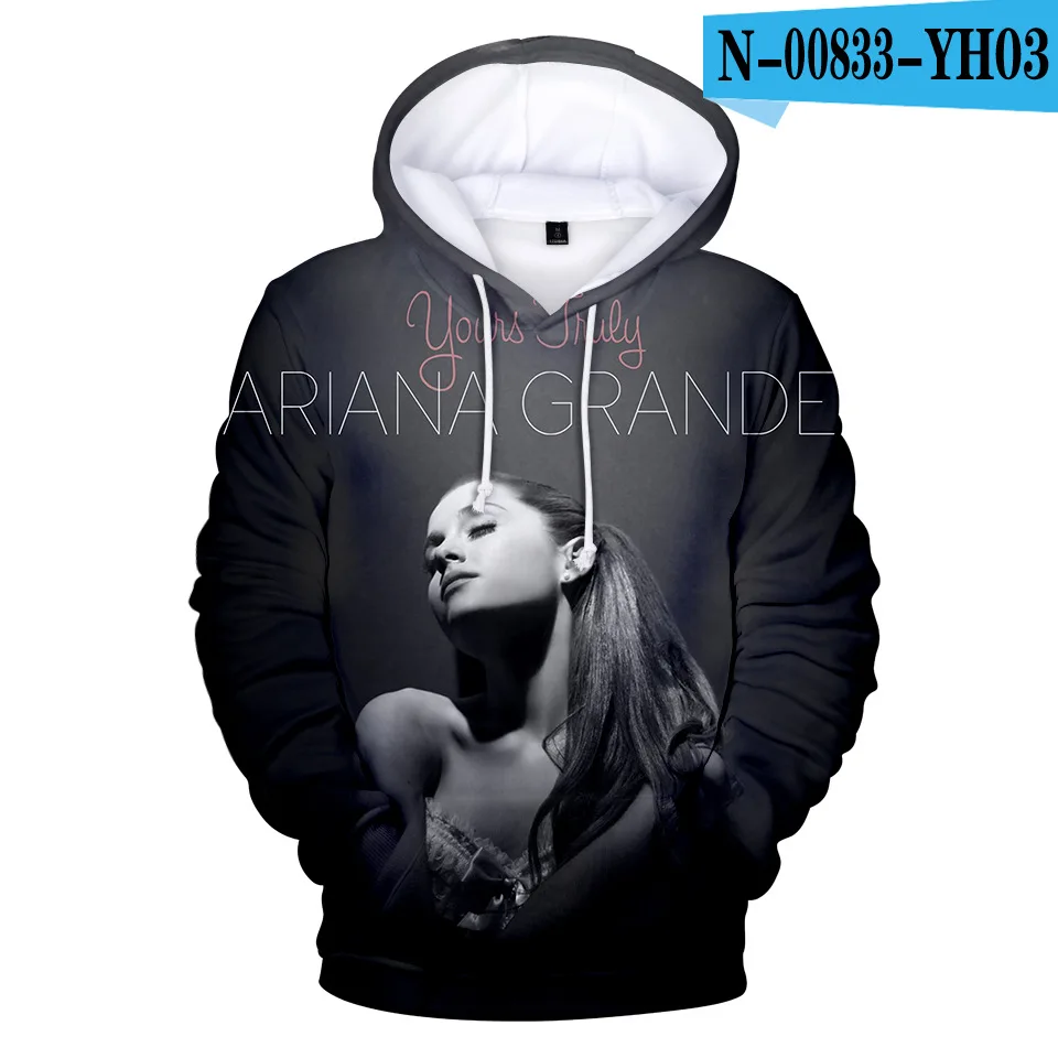 3D Милые Удобные толстовки Ariana Grande 3D для женщин/мужчин СПАСИБО следующая певица Ариана Гранде 3D Harajuku девушка толстовки - Цвет: 3D