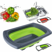 Utensilios de cocina, herramientas de limpieza de frutas y verduras, escurridor redondo, coladores plegables, colador plegable, accesorios de cocina