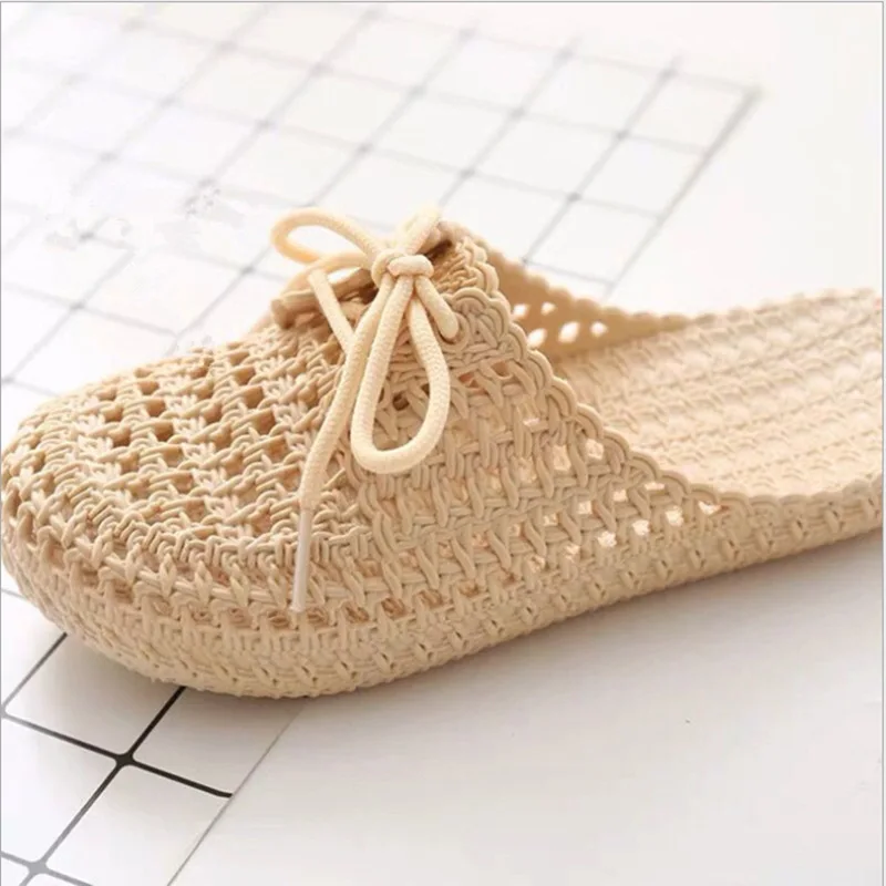 Lace Up Slippers Women Flat Sandals 2021 Summer Vacation Beach - Main Image