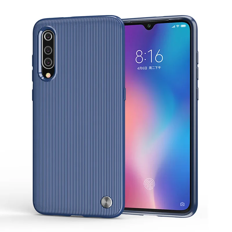 2,0 мм тонкий защитный ТПУ чехол в полоску для XIAOMI 9 CC9 CC9E A3 A3 LITE 100 шт./лот