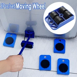 Extracteur de curseur de roue mobile, outil de meubles robustes, levage de Transport d'objets lourds, charge de 200Kg/440lb, 5 pièces/ensemble 