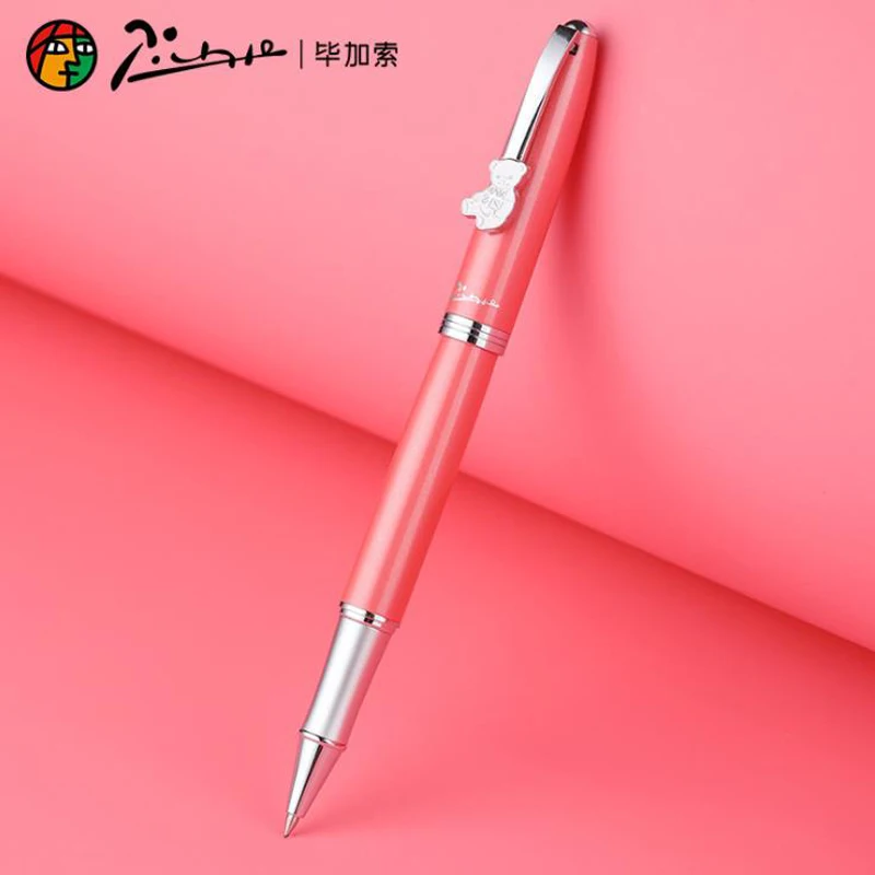 Pimio Picasso 922 Metal Roller Ball Pen Pink Teddy Series Writing Gift Pen For Business Office & School New Arrival sharkbang new arrival kawaii sweety series 96 sheets a6 notebook journal agenda planner free stickers gift set school stationery