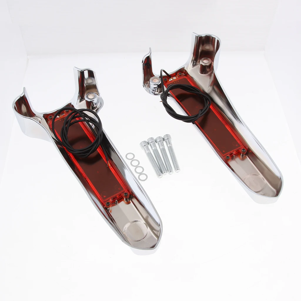1 Pair LED Lower Fork Leg Covers for Harley FLHT FLHX FLHR 2014 2015 2016 2017 2018