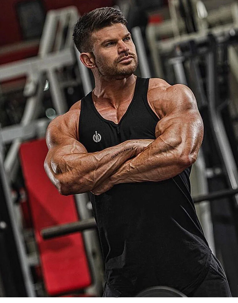 Muscle Dr. Европа и Америка братья стиль Чистый хлопок спортивный жилет для фитнеса для мужчин Беговая база без рукавов жилет