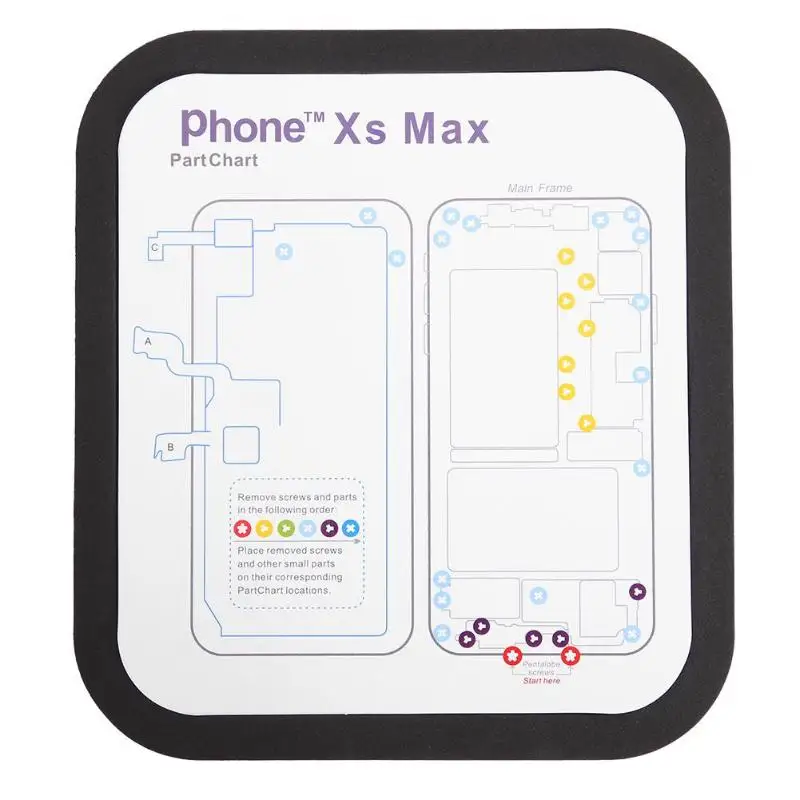 Винт Memory Pad Коврик профессиональные инструменты для ремонта Магнитная плата памяти портативный высокая стоимость производительность соотношение для iPhone XSM