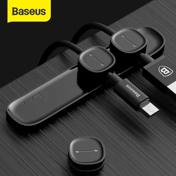 

Baseus Cable Organizer Magnetic Cable Management USB Cables Holder Silicione Flexible Desktop Clips for Mouse Wire Organizer