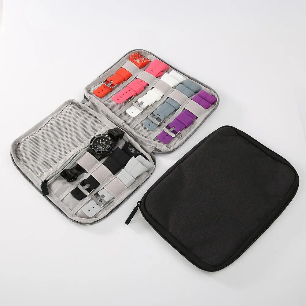 Newest Portable Watch Strap Organizer Watch Band Box Multifunction Watchband Holder Travel Case Storage Bag