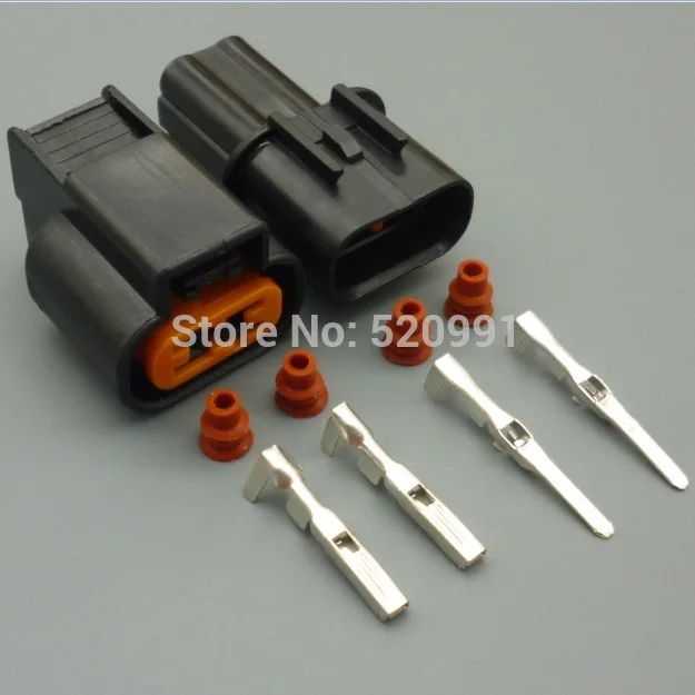 Shhworld Sea 2 Pin 2,2 мм PB625-02027 PK501-02020 ABS сенсор противотуманная фара автомобильный жгут проводов разъем для Mitsubishi Souast - Название цвета: 1set male female