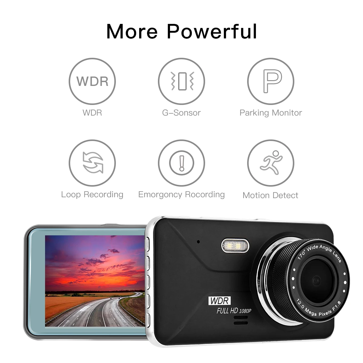 Автомобильная камера DVR 4 дюйма 2.5D ips экран Full HD 1920x1080P DVR двойной объектив ночного видения 24H монитор парковки видеорегистратор gps