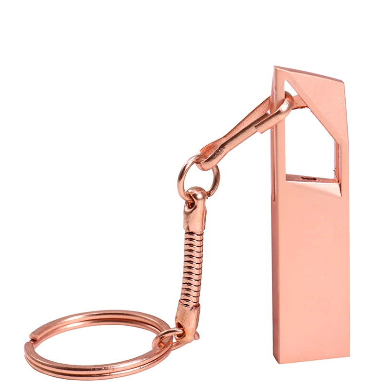 Usb флеш-накопители флэш-карты памяти 32gb 8gb 4gb16gb128gb 128gb флэш-накопитель металлический ключ флэш-накопитель с логотипом U диск подарок - Цвет: Rose gold